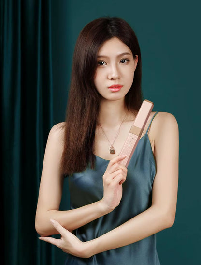 Portable Mini Hair Straightener and Curler - USB Rechargeable Wireless Ceramic Styling Tool