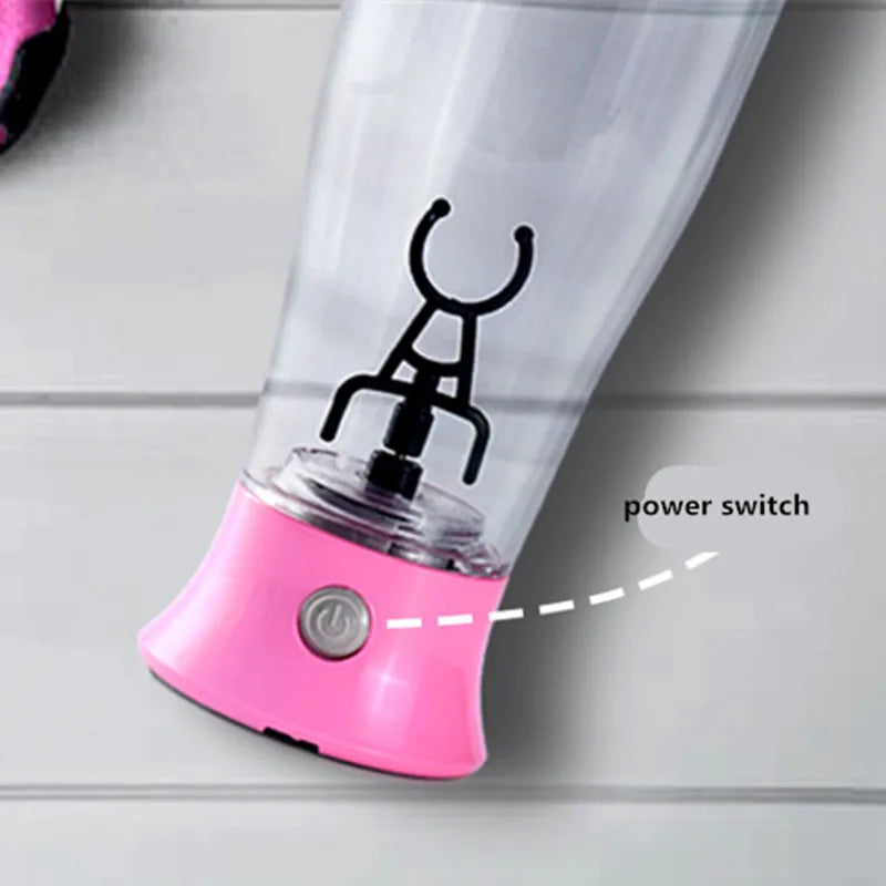 300ML Automatic Self-Stirring Protein Shaker Bottle - Portable Mixing Water Bottle for Sports and Gym Use