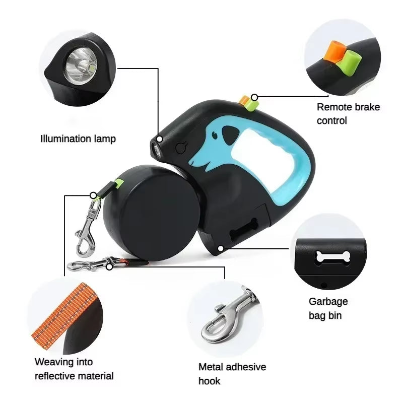 Revolutionary Dual-Dog Rotating Leash: Ultimate Retractable Walking Solution