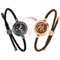 Totwoo Long Distance Touch Light Up&Vibrate Bracelets for Couples, Long Distance Relationship Gifts Smart Sun&Moon Love Bracelet